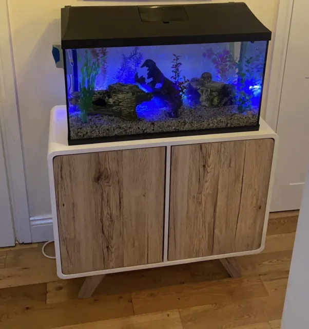 Fish Tank + full setup including stand/cupboard