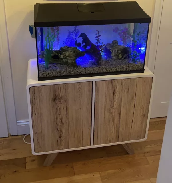 Fish Tank + full setup including stand/cupboard