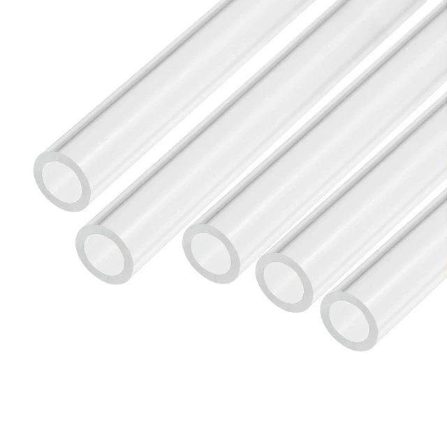 9pcs Acrylic Pipe Clear Rigid Tube 10mm ID 14mm OD 6" for Lamps and Lanterns