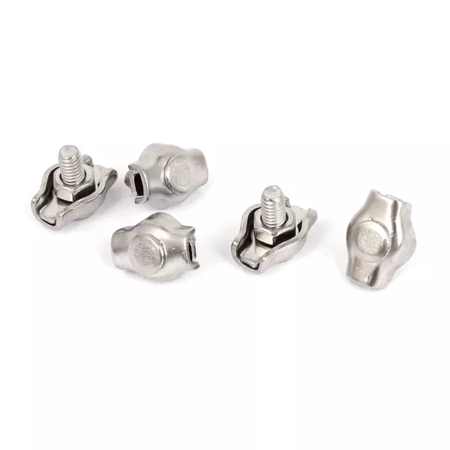 5Pcs 304 Unique En Acier Inoxydable Diamètre 2mm Collier Serre-Câble À Câble