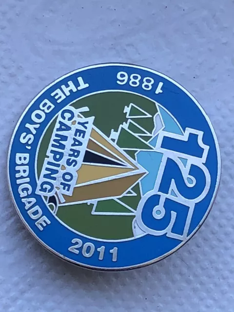 Boys Brigade Rare Badge 125 Years Of Camping Collectors Badge