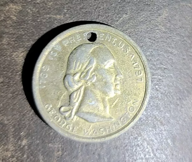 1789-1797 1st President U.S.A. George Washington Funeral Coin Medallion Token