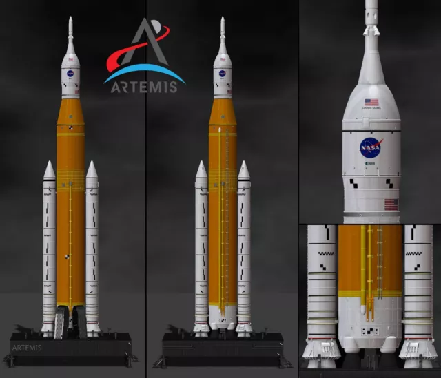 Space Launch System (SLS) Artemis I with platform File STL-OBJ for 3D Printer