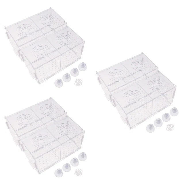 Scatola Di Isolamento Per Pesci E Gamberetti - Acrilico Trasparente Con Griglia - Foto 9