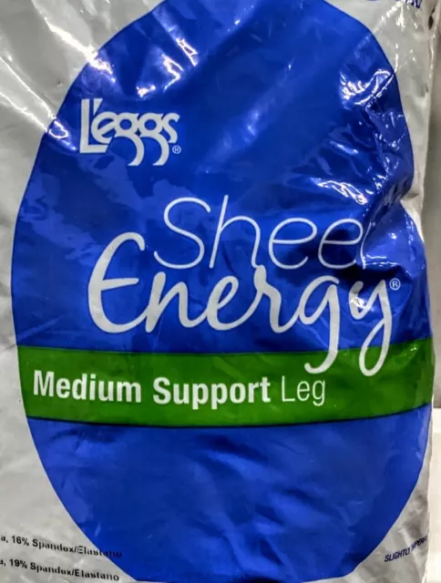 🦵💰FINAL💸SALE💲OFF BLACK LEGG'S SHEER ENERGY SZ B SHEER PANTY Pantyhose 3pk B1