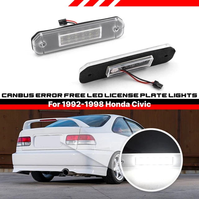 Luci LED Per Targa Honda Civic MK6 - 2 Pezzi, 6000K Bianco Xenon, Sostitutive OEM 34100S04A01 - Foto 4