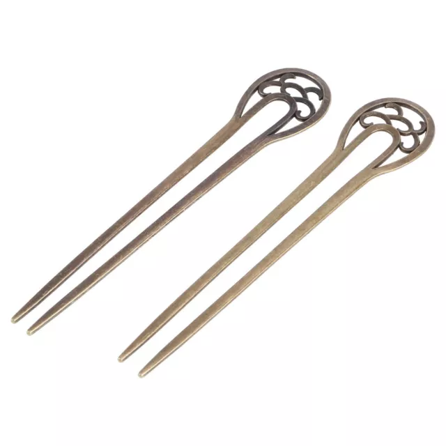Chic Hair Chopsticks for Women - Hollow Metal Hair Stick Set