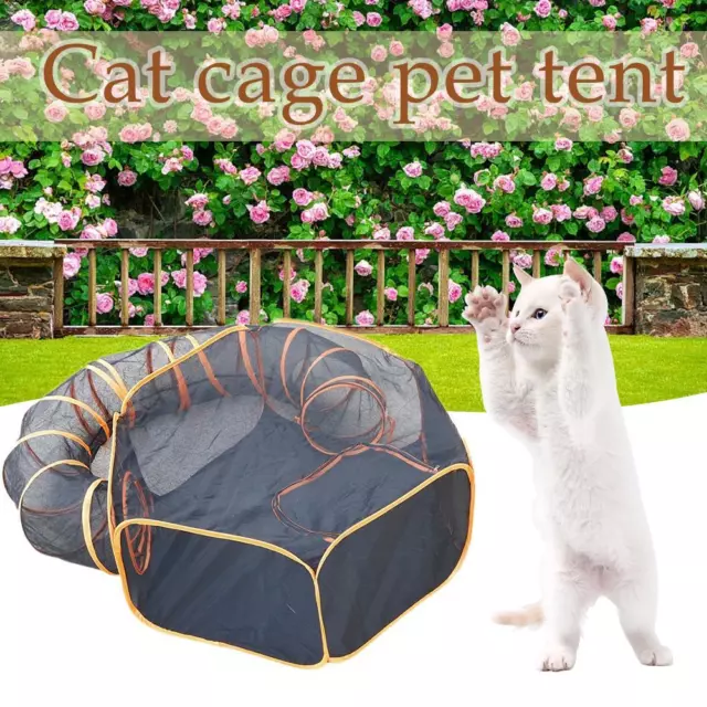 Cage portative interactive l'extérieur des tunnels tente jeu chaton chiot chato+