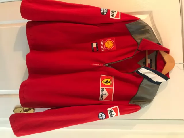 Pullover originale vintage Ferrari F1 racing team equipaggio equipaggio di Tommy Hillfiger