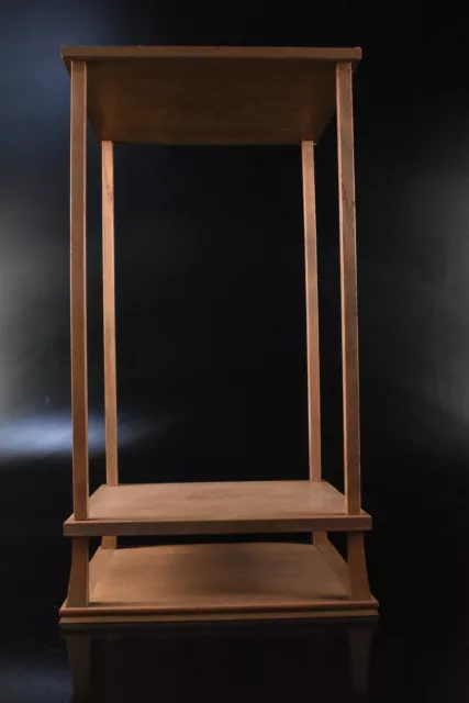 D1637: Japanese Wooden Shapely DISPLAY SHELF Stand Cabinet