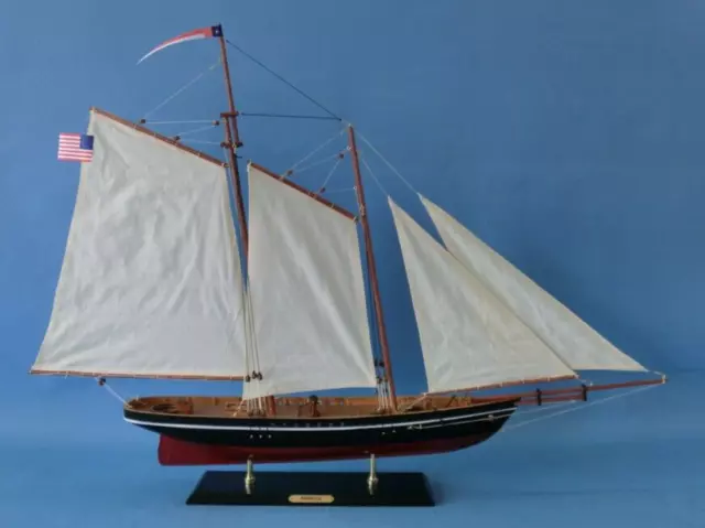 The America Sailboat America's Cup Yacht Wooden Model 35" Fully Built Boat New