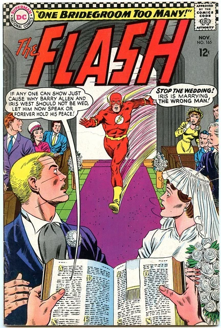 Flash Vol 1 # 165 (DC Comics 1966) KEY Wedding of Barry & Iris - Reverse Flash