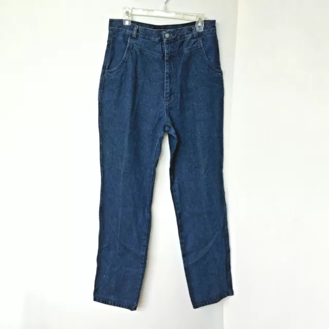 Vtg 80's Mom Jeans Seattle Blues High Waisted Tapered Leg Size 16 Dark Wash