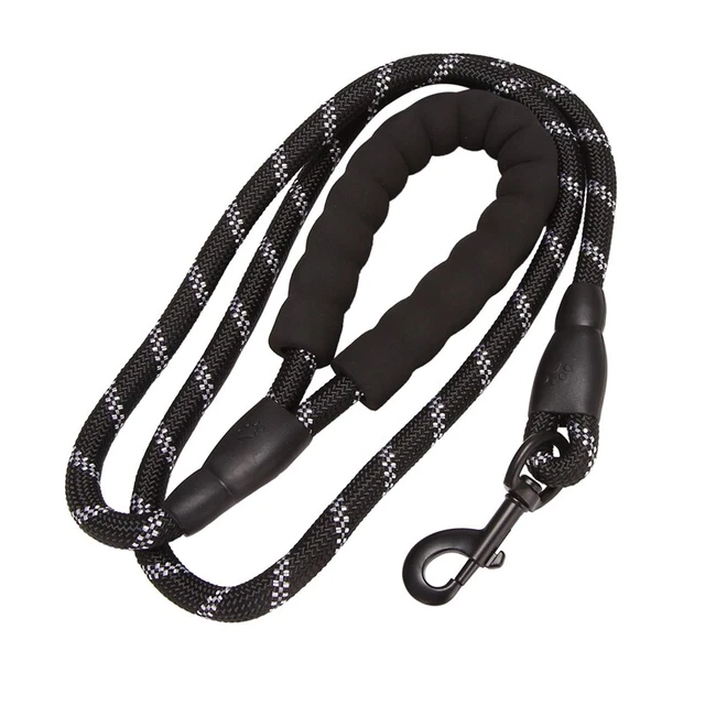 Comodo manico imbottito guinzaglio cane resistente 5 piedi fili altamente riflettenti M R1T1