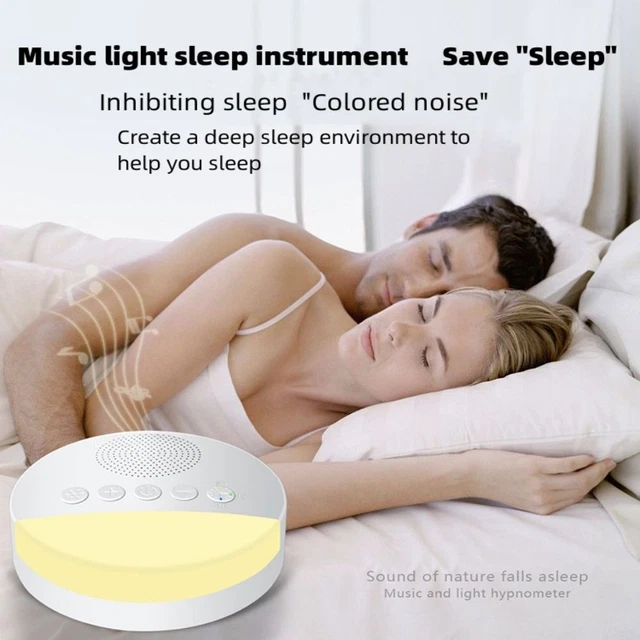 Máquina de Sonido 6 Ruidos Calmantes Respiración Suave Luz Ruido Máquina para Dormir