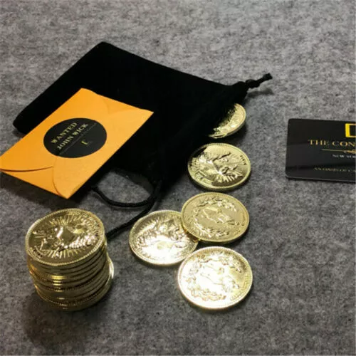 John Wick 2 Version Gold Coin Collection Role Play Cos Blood Oath Marker Replica