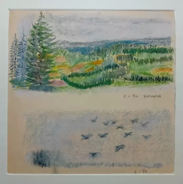 Pretty two colorful pastel designs Bavaria 22.0x22.0 cm 1976