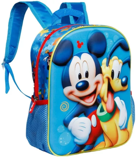 Disney Mickey + Pluto Sac à Dos 3D École Maternelle Temps Libre