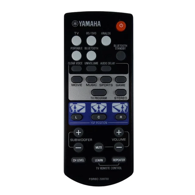 ALLIMITY Telecomando Sostitutivo Per Yamaha FSR80, ZG80760, YSP-1400, YSP1400, Senza Programmazione, Plug And Play