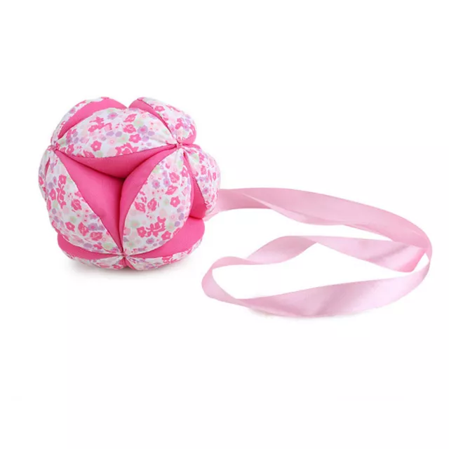 Infant Hand Catching Cloth Ball Crib Rattles Toy Soft Plush Toys (Pink) 2