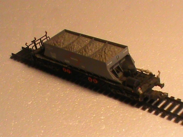 Wagon Marchandises Electrotren Ho 1/87 – Parois Coulissantes Transfesa – Bleu & Argent