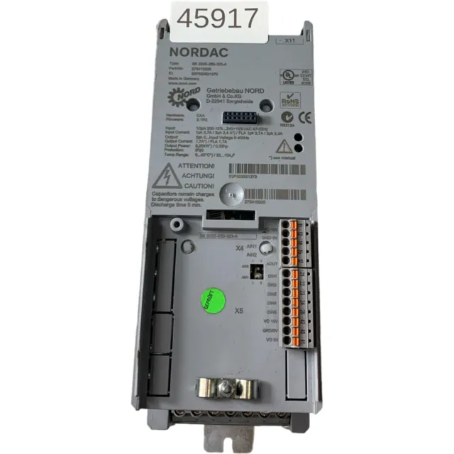 Gear Construction Nord NORDAC SK 500E-250-323-A Frequency Converter 0,25kW