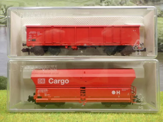 Vagón de autodescarga Fleischmann N DB Cargo + vagón de borda alta con embalaje original (QP) D1518