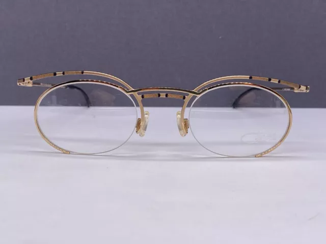 Cazal Brille Damen rund Gold Oval 101 Halbrand Germany Vintage