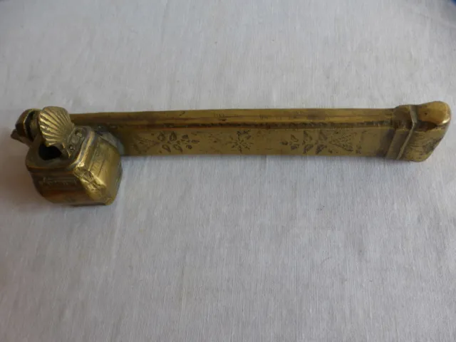 Antique Persian Divit bronze. XIXth C. Ottoman brass Divit inkwell & pen box