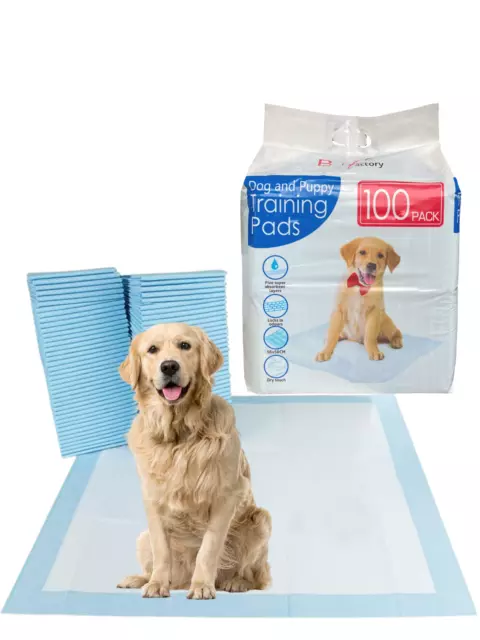 100 Large Puppy Training Trainer Train Pads Toilet Pee Wee Poo Dog Pet Cat Mats