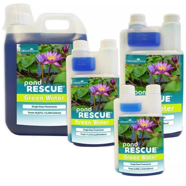 All Pond Solutions Pond Rescue Green Water Algae Control Treatment Koi Fish Safe