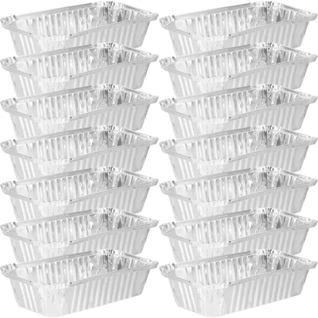 Sartenes de pan de papel de aluminio desechables UPKOCH 50 piezas para hornear y cocinar-HJ
