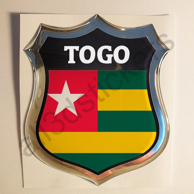 Autocollant Drapeau Arménie 3D En Résine - Dimensions 80x65mm, Contour Chrome, Résistant Aux Intempéries - 3