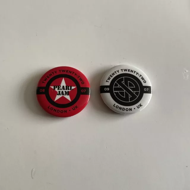 Pearl Jam Hyde Park 2022.  Official Tour Badges.  8th And 9th July