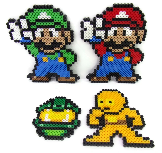 4-PC PERLER BEADS Pixel Fan Art Video Game Characters EUR 17,30 ...