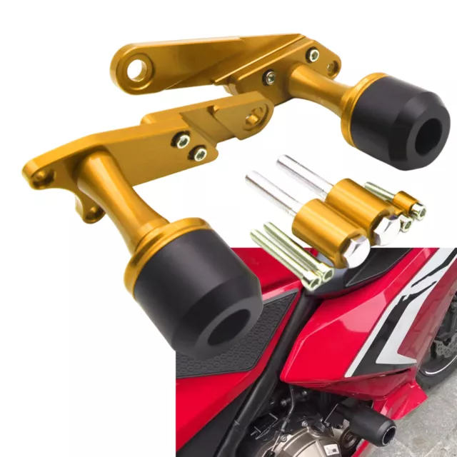 Frame Sliders Crash Protector For HONDA CBR500R CB500X/F 2019 Gold Aluminum