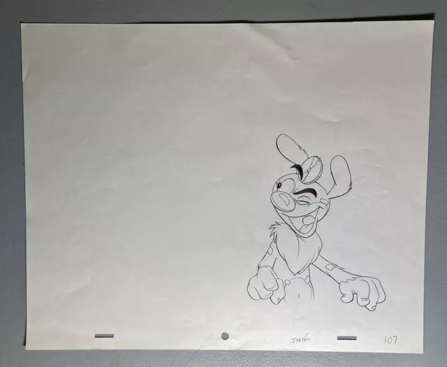 Original 1990s Disney Animation Drawing Sketch Art  MARSUPILAMI Signed Johan K.