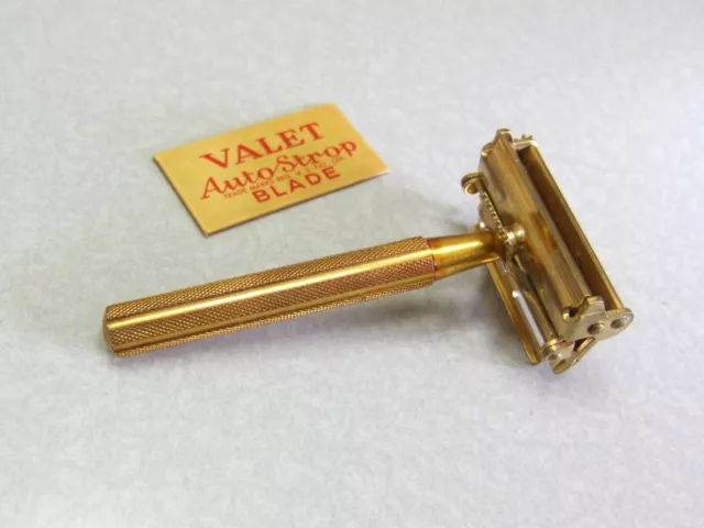 Vintage Gold Valet SE Safety Razor with bar guard  VC-4 1940's