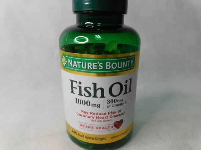 Nature's Bounty Fish Oil 1000 mg Omega-3 Odorless Soft gels 145