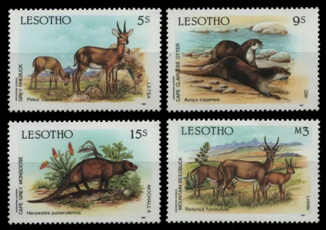 Lesotho 1987 - Mi-Nr. 635-638 ** - MNH - Wildtiere / Wild animals