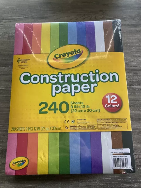 Crayola White Construction Paper, Premium Art Supplies, Standard Size, 50  Count