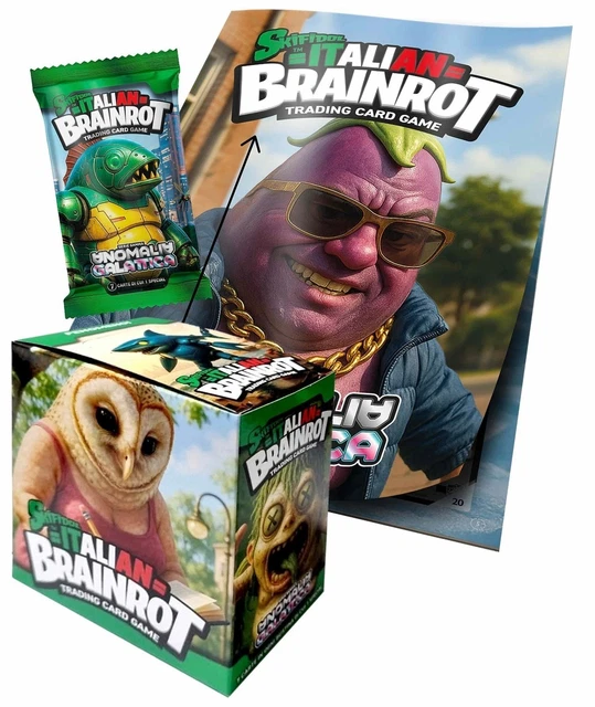 Álbum Archivador + Sobres De Cartas Skifidol Brainrot Serie Gamma - Juego De Cartas Coleccionables Italiano