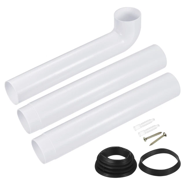 11" Coude Drainage Trousse Rinçage Réservoir Sortie Tuyau Trousse pour Toilettes