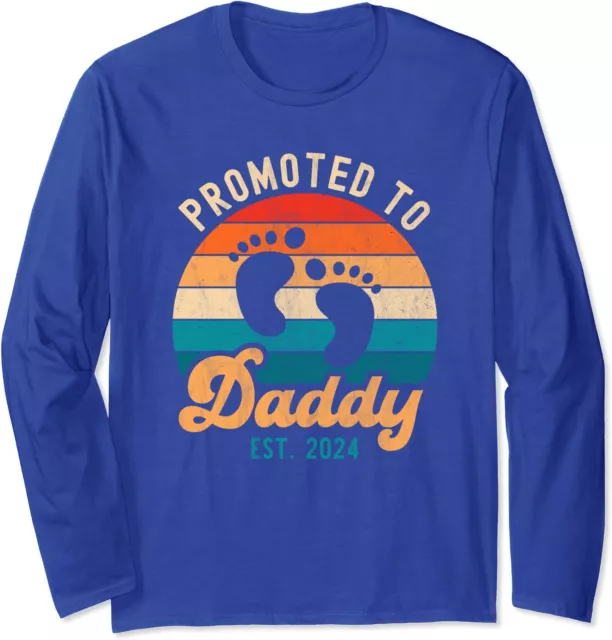 FIRST TIME DAD Promoted To Dad Est 2024 Father's Day Long Sleeve T