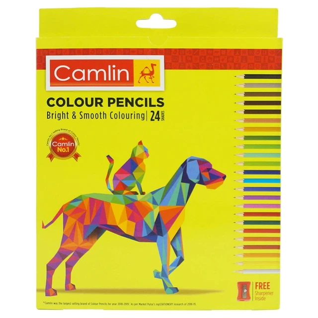 Camlin Kokuyo 4192567 24-Shade Voll Größe Farbe Bleistift Set Sortiert Packung 1