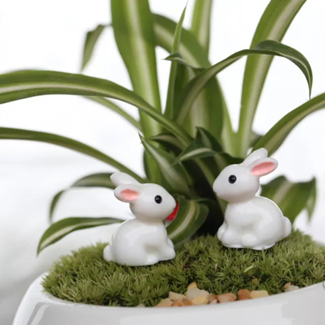 Miniatura coniglio ornamento decorazione casa fai da te fata giardino bonsai stato
