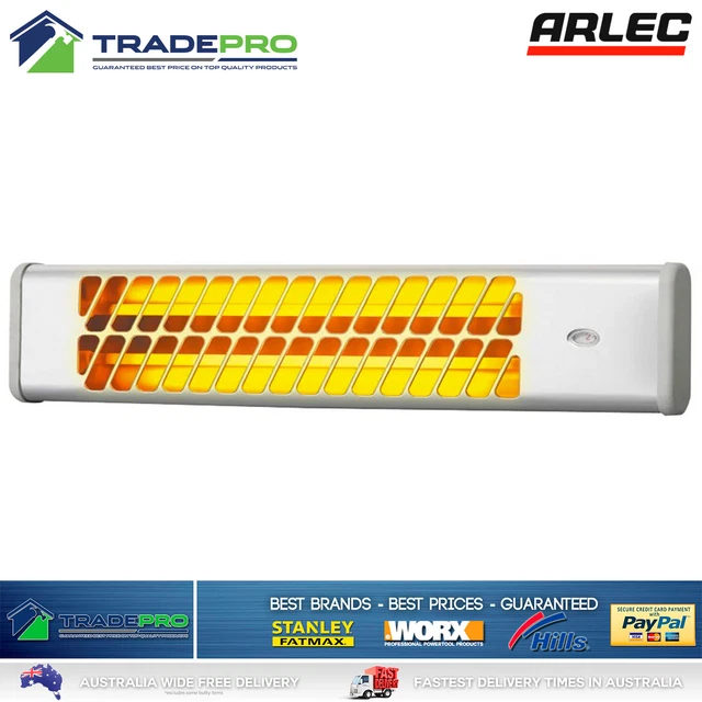 ARLEC REH218 BAR Radiant Strip Heater with Pull Cord Operation 1200W $69.99  - PicClick AU
