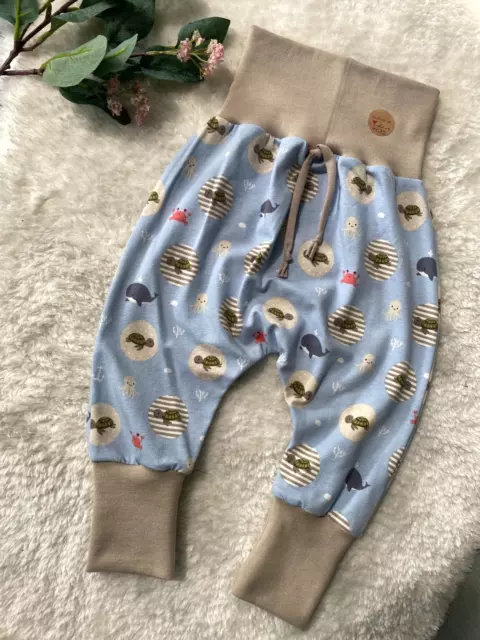 ♥ Pumphose Baggy Pants Kinder ♥ Gr. 74/80 NEU Handmade *Meerestiere*