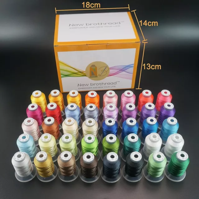 40 Brother Colours Polyester Sewing&Embroidery Machine Thread 500M Each 40WT-Au. 2
