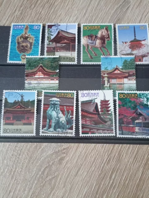 briefmarken japan ein satz gest 2001 80yen world heritage serie2